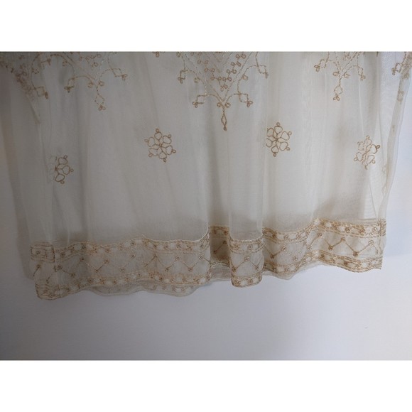 Free People Sheer Embroidered Short Sleeve Top - Picture 4 of 9